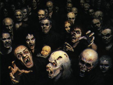Foule de contaminés