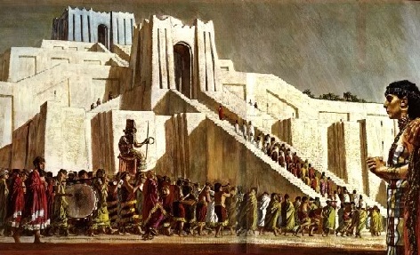 Procession devant le Temple de Marduk