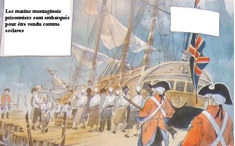 Les prisonniers montaginois enchaînés