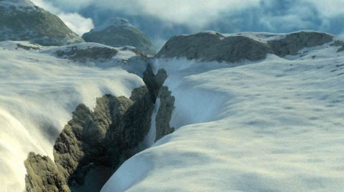 Paysages froids et désolés d'entraînement